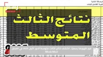فور ظهورها رسميًا.. اكتشف نتائج الثالث متوسط الدور الأول 2025 في العراق لحظة بلحظة