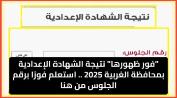 “فور ظهورها” نتيجة الشهادة الإعدادية بمحافظة الغربية 2025 .. استعلم فورًا برقم الجلوس من هنا