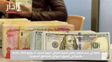 قفزة في سعر الدولار مقابل الدينار العراقي اليوم السبت 21 يونيو 2025.. نشاط ملحوظ في السوق الموازي بالمناطق الحدودية