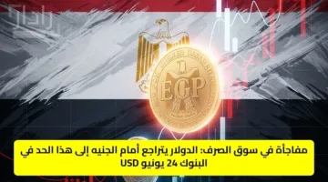 مفاجأة في سوق الصرف: الدولار يتراجع أمام الجنيه إلى هذا الحد في البنوك 24 يونيو USD