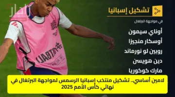 لامين أساسي.. تشكيل منتخب إسبانيا الرسمس لمواجهة البرتغال في نهائي كأس الأمم 2025