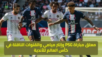 “inter miami” معلق مباراة PSG وإنتر ميامي والقنوات الناقلة في كأس العالم للأندية