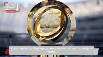 جدول مباريات اليوم السبت 28 يونيو 2025 في مونديال الأندية والقنوات الناقلة مباشرة