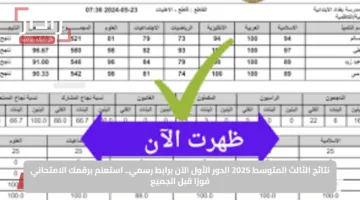 نتائج الثالث المتوسط 2025 الدور الأول الآن برابط رسمي.. استعلم برقمك الامتحاني فورًا قبل الجميع
