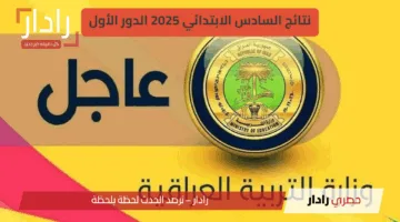 ” جميع الملفات هنا” تحميل نتائج السادس الابتدائي 2025 الدور الأول PDF في عموم محافظات العراق… روابط مباشرة ومحدثة