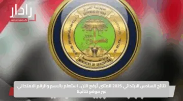 نتائج السادس الابتدائي 2025 المثنى تُرفع الآن.. استعلم بالاسم والرقم الامتحاني عبر موقع نتائجنا