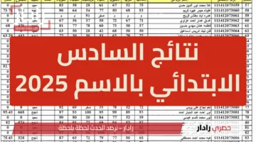 هنا.. نتائج السادس الابتدائي بالاسم 2025 الدور الاول عبر موقع نتائجنا ووزارة التربية العراقية الرسمي