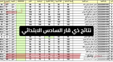 عاجل.. نتائج ذي قار السادس الابتدائي 2025 الدور الأول ظهرت الآن عبر موقع نتائجنا