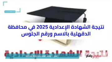 نتيجة الشهادة الإعدادية الترم الثاني 2025 في محافظة الدقهلية بالاسم ورقم الجلوس