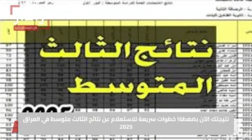 نتيجتك الآن بضغطة.. خطوات سريعة للاستعلام عن نتائج الثالث متوسط في العراق 2025