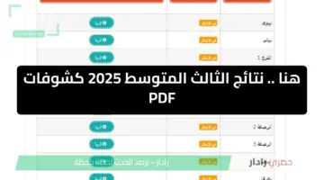 رابط رسمي .. نتائج الثالث المتوسط 2025 موقع نتائجنا PDF وزارة التربية العراقية