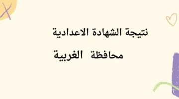 ″رابط شغال″… نتيجة الشهادة الإعدادية محافظة الغربية 2025 بالإسم ورقم الجلوس