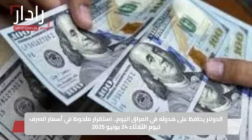 الدولار يحافظ على هدوئه في العراق اليوم.. استقرار ملحوظ في أسعار الصرف ليوم الثلاثاء 24 يونيو 2025