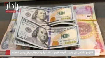 الدولار يشتعل من جديد.. شوف اليوم الـ100 دولار كم دينار عراقي وصل السبت