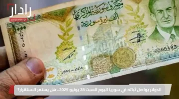 الدولار يواصل ثباته في سوريا اليوم السبت 28 يونيو 2025.. هل يستمر الاستقرار؟