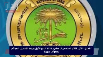 “الكرخ 1 الآن.. نتائج السادس الإعدادي 2025 الدور الأول ورابط التحميل المباشر بخطوات سهلة