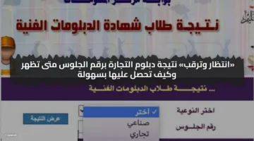 الان هنا… نتيجة الدبلومات الفنيه برقم الجلوس 2025.. استعلم عبر tech.moe.gov.eg فور اعتمادها