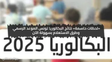 «لحظات حاسمة» نتائج البكالوريا تونس الموعد الرسمي وطرق الاستعلام بسهولة الآن