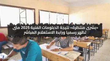 «بشرى منتظرة» نتيجة الدبلومات الفنية 2025 متى تظهر رسميا ورابط الاستعلام المباشر
