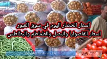 إرتفاع جديد يضرب أسعار الخضروات اليوم 7\7\2025 في سوق العبور