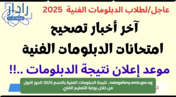 nategafany.emis.gov.eg.. نتيجة الدبلومات الفنية بالاسم 2025 الدور الاول من خلال بوابة التعليم الفني