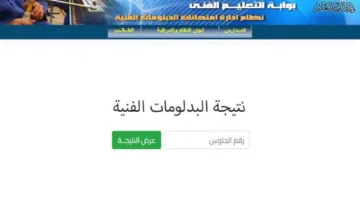 “الان” رابط نتيجة الدبلومات الفنية 2025 دور اول من موقع بوابة التعليم الفني كل المحافظات