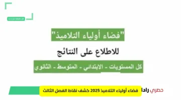 «بسرعة وسهولة» فضاء أولياء التلاميذ 2025 كشف نقاط الفصل الثالث الآن إلكترونياً مجاناً