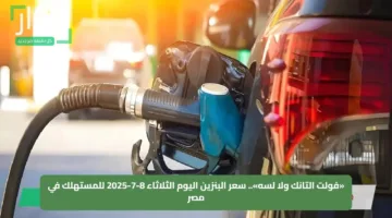 «فولت التانك ولا لسه».. سعر البنزين اليوم الثلاثاء 8-7-2025 للمستهلك في مصر