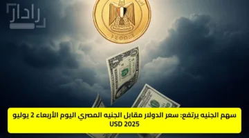 سهم الجنيه يرتفع: سعر الدولار مقابل الجنيه المصري اليوم الأربعاء 2 يوليو 2025 USD