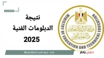 شوف نتيجتك عبر nategafany emis gov eg.. رابط نتيجة الدبلومات الفنية 2025 برقم الجلوس
