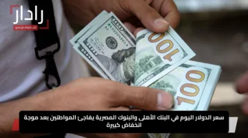 سعر الدولار اليوم في البنك الأهلى والبنوك المصرية يفاجئ المواطنين بعد موجة انخفاض كبيرة