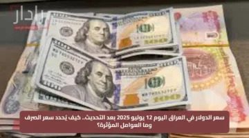 سعر الدولار في العراق اليوم 12 يوليو 2025 بعد التحديث.. كيف يُحدد سعر الصرف وما العوامل المؤثرة؟