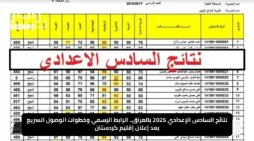 نتائج السادس الإعدادي 2025 بالعراق.. الرابط الرسمي وخطوات الوصول السريع بعد إعلان إقليم كردستان