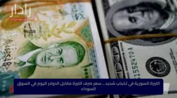 الليرة السورية في تذبذب شديد… سعر صرف الليرة مقابل الدولار اليوم في السوق السوداء