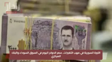 الليرة السورية في مهب التغيرات.. سعر الدولار اليوم في السوق السوداء والبنك المركزي