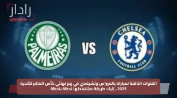 القنوات الناقلة لمباراة بالميراس وتشيلسي في ربع نهائي كأس العالم للأندية 2025.. إليك طريقة مشاهدتها لحظة بلحظة