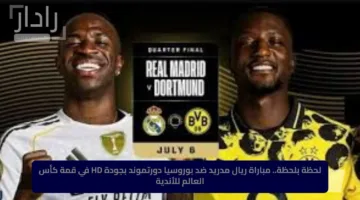 لحظة بلحظة.. مباراة ريال مدريد ضد بوروسيا دورتموند بجودة HD في قمة كأس العالم للأندية