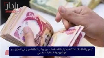 “بسهولة تامة”.. اكتشف كيفية الاستعلام عن رواتب المتقاعدين في العراق عبر موقع وزارة المالية الرسمي