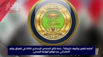“هسّه تطمن وشوف نتيجتك”.. رابط نتائج السادس الإعدادي 2025 في العراق برقم الامتحاني عبر موقع الوزارة الرسمي
