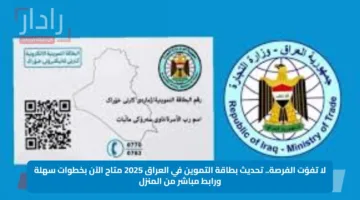 لا تفوّت الفرصة.. تحديث بطاقة التموين في العراق 2025 متاح الآن بخطوات سهلة ورابط مباشر من المنزل
