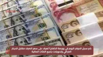 كم سجل الدولار اليوم في بورصة الكفاح؟ تعرف على سعر الصرف مقابل الدينار العراقي وتحويلات جميع الفئات المالية