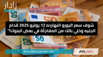 شوف سعر اليورو النهارده 12 يوليو 2025 قدام الجنيه وخلي بالك من المفاجأة في بعض البنوك!”