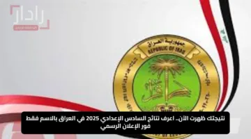نتيجتك ظهرت الآن.. اعرف نتائج السادس الإعدادي 2025 في العراق بالاسم فقط فور الإعلان الرسمي