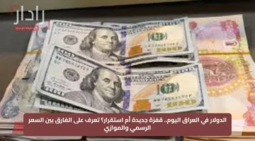 الدولار في العراق اليوم.. قفزة جديدة أم استقرار؟ تعرف على الفارق بين السعر الرسمي والموازي