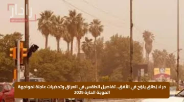 حر لا يُطاق يلوّح في الأفق.. تفاصيل الطقس في العراق وتحذيرات عاجلة لمواجهة الموجة الحارة 2025