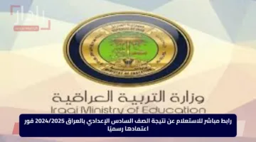 رابط مباشر للاستعلام عن نتيجة الصف السادس الإعدادي بالعراق 2024/2025 فور اعتمادها رسميًا