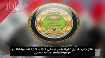 «الآن متاح».. تحميل نتائج السادس الإعدادي 2025 محافظة القادسية PDF عبر موقع نتائجنا بعد الاعتماد الرسمي
