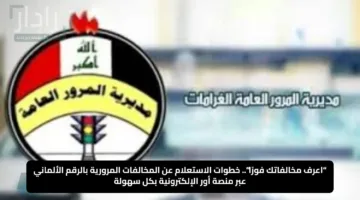 “اعرف مخالفاتك فورًا”.. خطوات الاستعلام عن المخالفات المرورية بالرقم الألماني عبر منصة أور الإلكترونية بكل سهولة