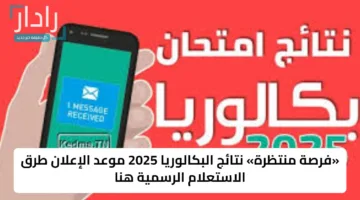 «فرصة منتظرة» نتائج البكالوريا 2025 موعد الإعلان طرق الاستعلام الرسمية هنا