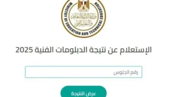 «مبروك» نتيجة الدبلومات الفنية 2025 برقم الجلوس ظهرت رسمياً لجميع الطلاب